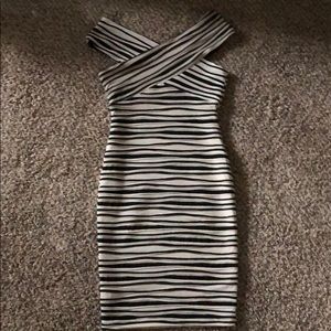 Black and Beige cocktail Dress